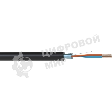 Кабель балансный микрофонный 300 м, 24 AWG, 0.22 мм2, диаметр 3.8 мм, экран, медь 7 x 0.20 мм, черный, бухта