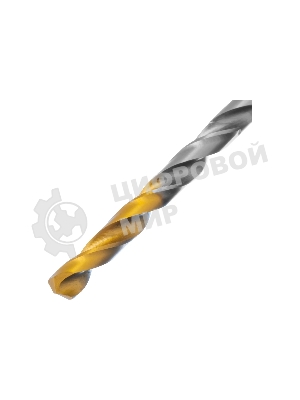 Сверло спиральное по металлу Denzel 4,2 x 75мм, Р6М5, Golden Tip