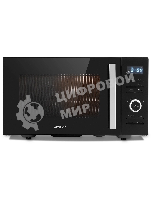 Микроволновая печь Vitek VT-MW1725 черный, 25 л, 900 Вт, переключатели - кнопки, поворотный механизм