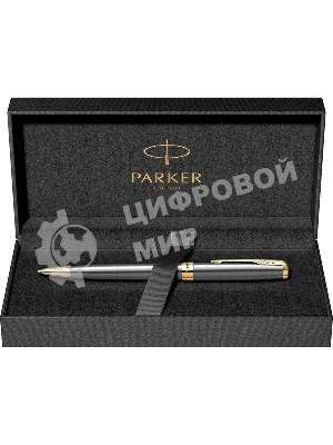 Ручка шариковая Parker Sonnet Grey Core GT (2213679) M, черные чернила, подарочная коробка