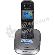 Телефон беспроводной (DECT) Panasonic KX-TG2511RUM (металик) АОН, Caller ID,спикерфон на трубке,переход в Эко режим одним нажатием