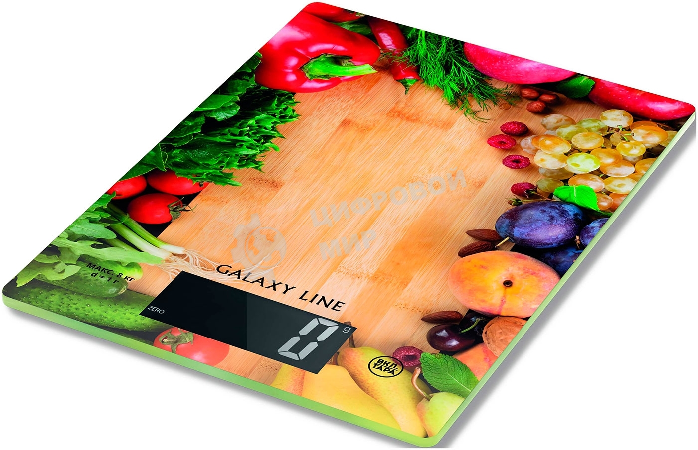 Весы кухонные Galaxy Line GL 2817, стекло, элемент питания типа 