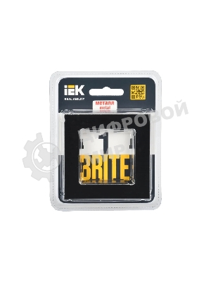 Рамка 1-местная IEK BRITE РУ-1-1-БрЧ (BR-M12-M-K02) металл черный