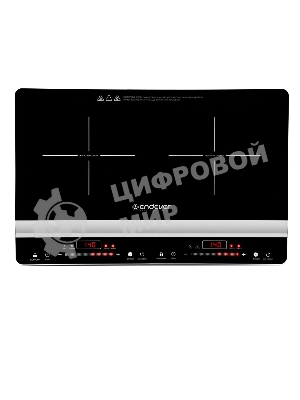 Плитка электрическая индукционного типа с двумя конфорками Endever Skyline IP-66, черный, мощность 1800 Вт+1300 Вт, диаметр посуды 12-26 см, 2 шт/уп