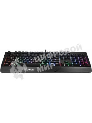 Клавиатура проводная MSI VIGOR GK20 RU черный USB Multimedia for gamer LED (подставка для запястий)