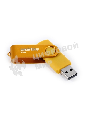 Флешка USB Smartbuy Twist Yellow (SB008Gb2TWY), 8Gb, USB 2.0, R/W 15/5, желтый