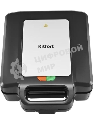 Вафельница Kitfort КТ-4673 1600Вт черный/серебристый