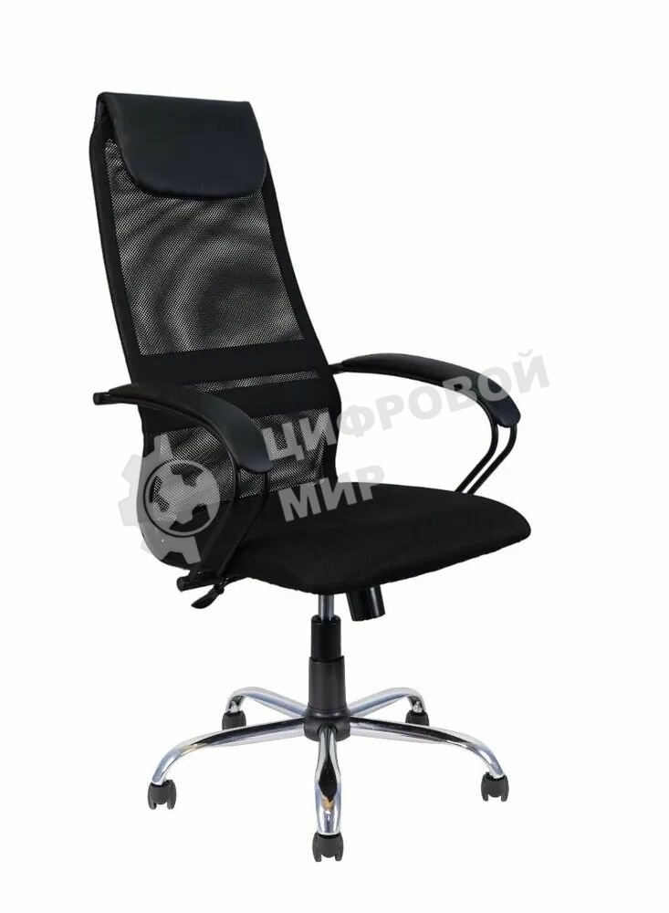 Кресло ЯРКРЕСЛА Кр76 черный, сетка, подголовник