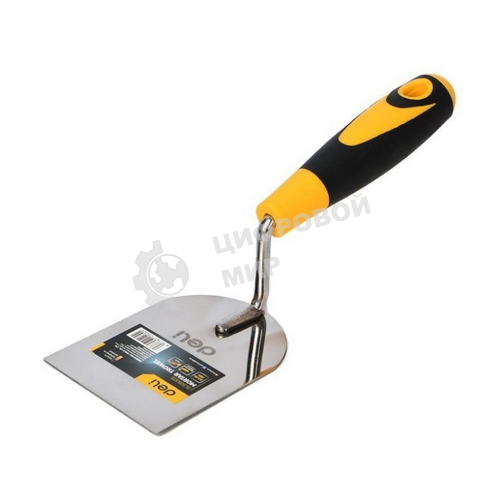 Кельма (мастерок) Deli DL509324 нержавеющая сталь, рабочая часть 60х100мм, форма 