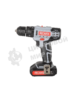 Дрель-шуруповерт Ресанта ДА-18-2ЛК-У, 18 В, 2 Ач, 50 Нм, щеточный