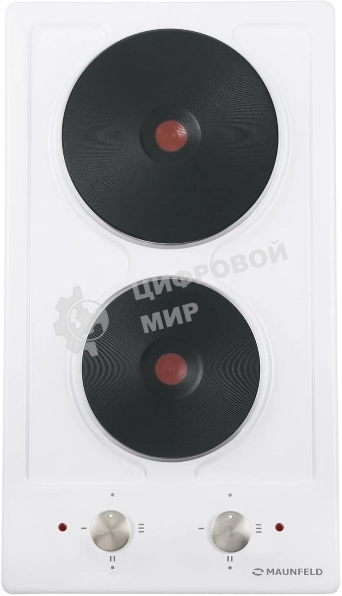 Электрическая варочная панель Maunfeld EEHE.32.4W, конфорок: 2 шт., эмаль, независимая, белый