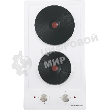 Электрическая варочная панель Maunfeld EEHE.32.4W, конфорок: 2 шт., эмаль, независимая, белый