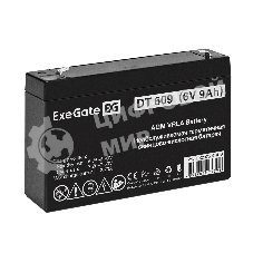 Аккумуляторная батарея ExeGate DT 609 (6V 9Ah, клеммы F2)