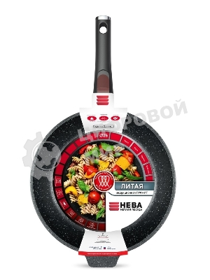 Сотейник 26 НЕВА МЕТАЛЛ ПОСУДА L181326i высокий литая Индукция Гранит с/р