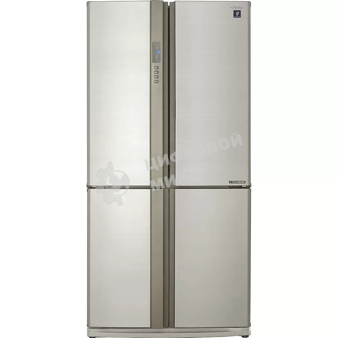 Холодильник Sharp SJ-EX93PBE бежевый трехкамерный 345/211л морозилка снизу, No Frost, Side by Side