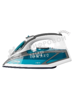 Утюг BBK ISE-2402 синий, 2400 Вт, 40 г/мин, 140 г/мин, 450 мл