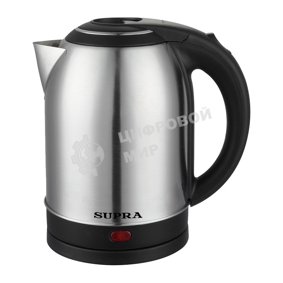 Чайник электрический Supra KES-2001 1.7л. 1500Вт серебристый/черный (корпус: нержавеющая сталь)
