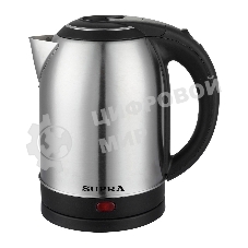 Чайник электрический Supra KES-2001 1.7л. 1500Вт серебристый/черный (корпус: нержавеющая сталь)
