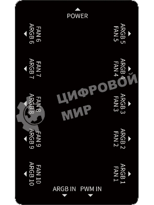 Контроллер подсветки для корпуса Ocypus Delta EH10 BK (Delta-EH10-BKN00XXX-GL)