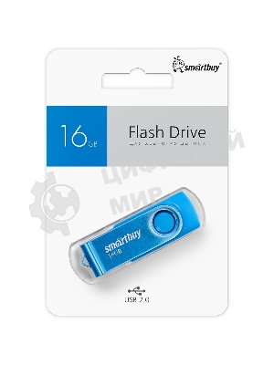 Флешка USB Smartbuy Twist Blue (SB016Gb2TWB), 16Gb, USB 2.0, R/W 15/10, синий