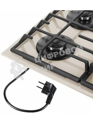 Газовая варочная панель Maunfeld EGHG.64.6CBG/G, 4 конфорки, закаленное стекло, бежевый