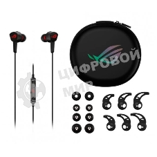 Гарнитура ASUS ROG Cetra II Core чёрный, проводная, mini jack 3.5 мм, вставные