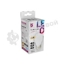 Лампа светодиодная Defender P45-8W-830-E27 шар, 3000 К, теплый белый, 1 шт.