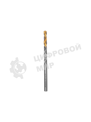 Сверло спиральное по металлу Denzel 4,2 x 75мм, Р6М5, Golden Tip