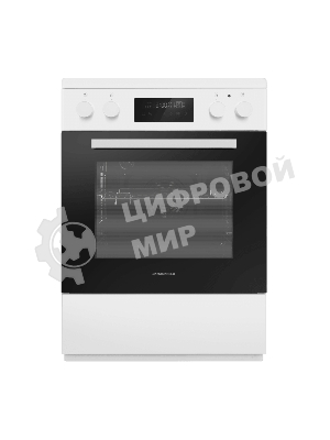 Плита электрическая Maunfeld MEC611CW09TD белый, конфорок 4 шт, духовка 59 л, 60 см x 85 см x 63 см