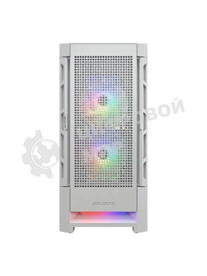 Компьютерный корпус Cougar Airface RGb White, 2х140мм + 1x120мм ARGB Fan, ARGB Fan Hub, без БП, белый, ATX