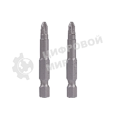 Бита PATRIOT PH2, с магнитным держателем крепежа, сталь S2, длина 50 мм, 2шт в блистере