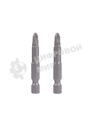 Бита PATRIOT PH2, с магнитным держателем крепежа, сталь S2, длина 50 мм, 2шт в блистере