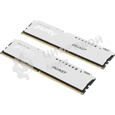 Оперативная память Kingston Fury Beast EXPO, DDR5, 32Gb (2x16 GB), 6400 MHz, CL32, радиатор, белый