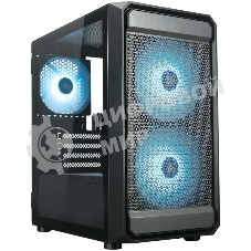 Компьютерный корпус XASTRA A303M 3ARGb Black mATX/Mesh/ tempered glass / 2x140мм + 1x120мм ARGb PWM fans/ Door/ A303M-2FC14A-1FC12A-D
