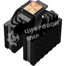 Кулер для процессора PCCooler RT620 Digital BK (250W, 4-pin PWM, LED temp., 157mm, 6x6mm, 2x120мм, 73.32CFM, 34.9dBA, 2200RPM, S: 1851/1700/1200/115X, AM5/AM4, черный)
