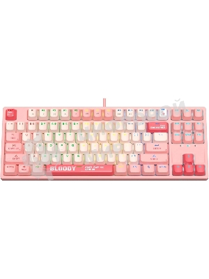 Клавиатура проводная A4Tech Bloody S87 Energy (S87 USB ENERGY PINK) USB розовый