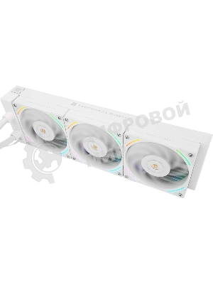 Водяное охлаждение для процессора Thermalright Hyper Vision 360 (360mm, LED, White, ARGB/Fans: 3x120mm, 69CFM, 27dBA, 2150RPM/Pump height 68mm, 6400RPM, Rad thickness 27mm/S: 1700, 1200, 1851, 115X, 2011, 2066, AM5, AM4)