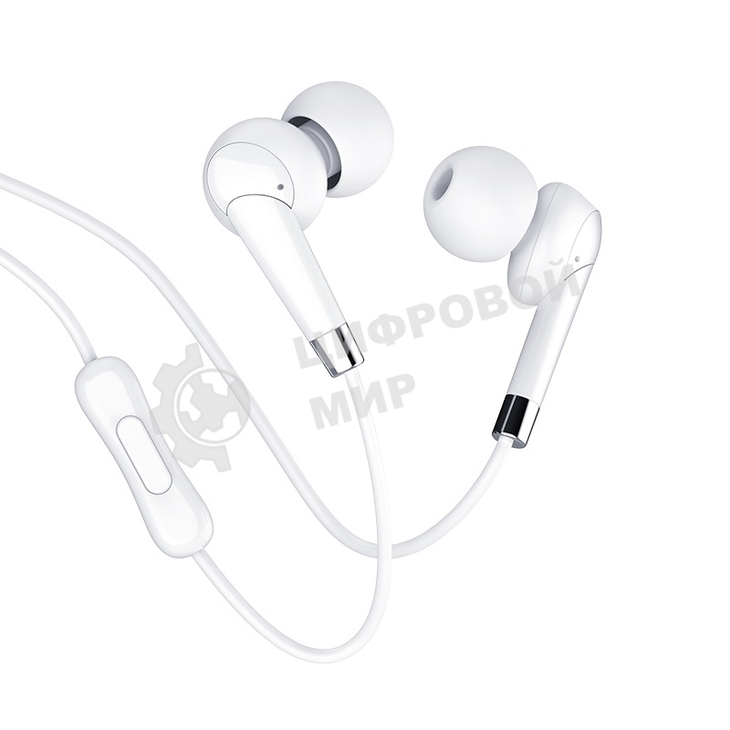 Проводные наушники Hoco M58 Amazing белый, внутриканальные, Jack 3.5 мм