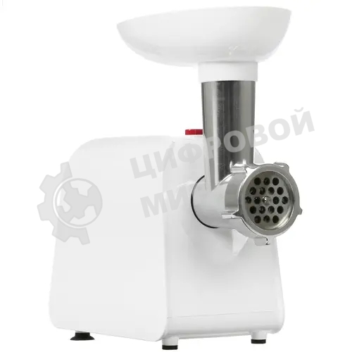 Мясорубка электрическая Hyundai HY-MG5391 белый, 1900 Вт, 2.4 кг/мин, реверс, защита от перегрузки, насадки - 4