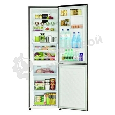 Холодильник Hitachi R-BG410PUC6 GbK черный двухкамерный 215/105л морозилка снизу