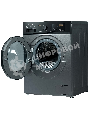 Стирально-сушильная машина Бирюса WMD-SM812/03 M металлик, загрузка фронтальная 8 кг, 1200 об/мин, класс: А+++