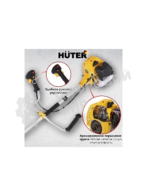 Триммер бензиновый Huter GGT-1900T 1900Вт 2.5л.с. реж.эл.: леска