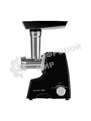 Мясорубка электрическая Galaxy Line GL2415 черный, 1500 Вт, 1.2 кг/мин, реверс, защита от перегрузки, насадки - 5