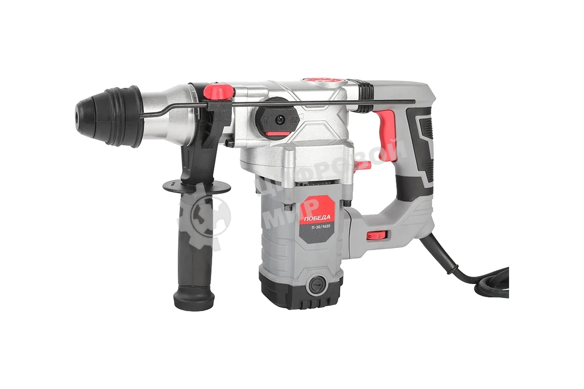 Перфоратор ПОБЕДА П-30/1620 SDS+, мощность 1620 Вт, удар 5 Дж, 3 режима работы, макс.диаметр в бетон, шт