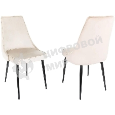 Стул для дома Бюрократ CH-K4_2 комплект 2 шт бежевый Holland 06 металл черный на ножках