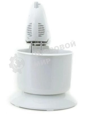 Миксер SUPRA MXS-530 с чашей. 500 Вт. Режим Турбо. 5 скоростей. Две насадки: для взбивания яиц и крема и для замеса тяжелого теста. белый