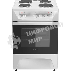 Плита электрическая Darina 1D EM 141 404 W белый/черный, конфорок 4 шт, духовка 50 л, 60 см x 85 см x 60 см