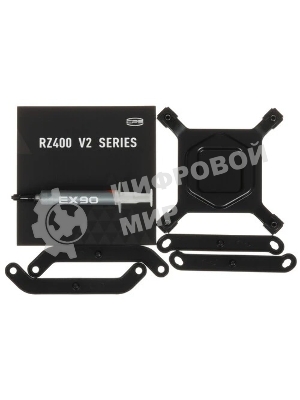 Устройство охлаждения (кулер) PcCooler RZ400 V2 Soc-AM5/AM4/1200/1700/1851 черный 4-pin 32dB Al+Cu 240W Ret (RZ400V2-BKNWNX-GL)