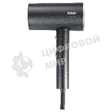 Фен BBK BHD3002 графит, 2000 Вт, ионизация, компактный