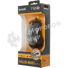 Мышь проводная A4Tech N-70FX черный, 1600 dpi, USB, кнопки - 7